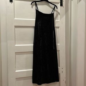 Black velvet jumpsuit